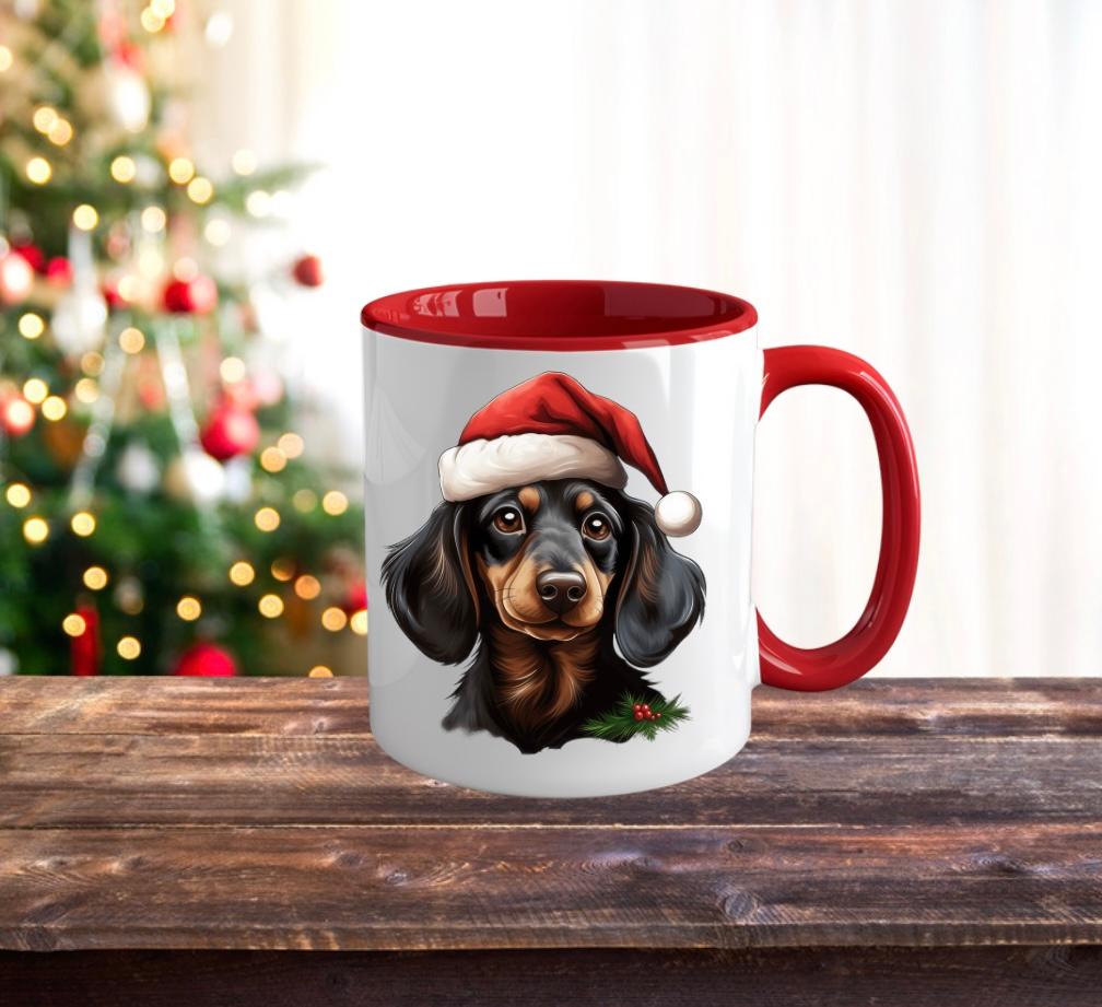 Dogs in Santa Hat Mugs image 2