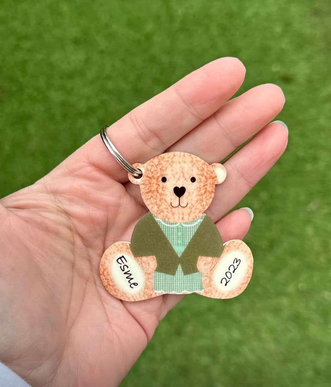 Personalised School Dress Bear Keyrings image 0