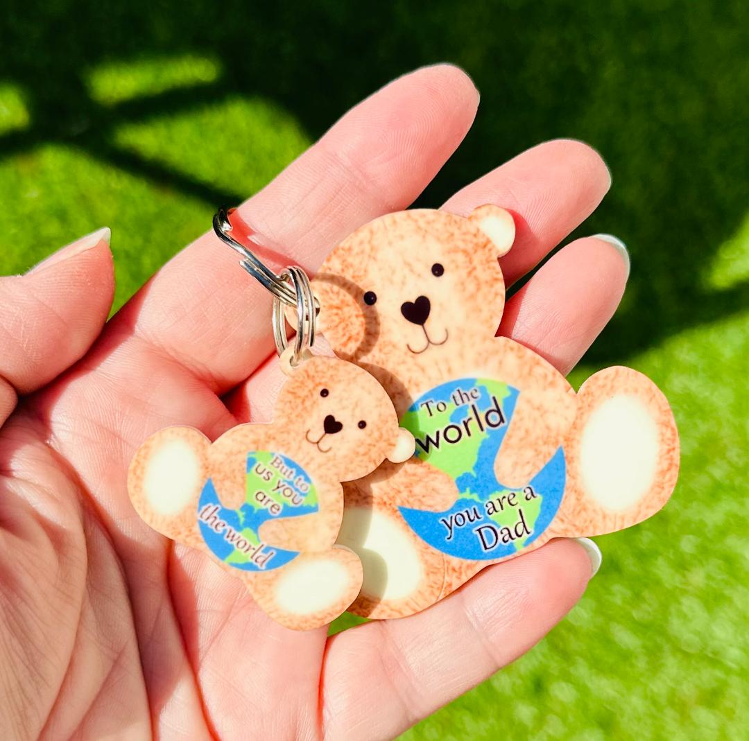 Dad You Are The World Keyring Bears image 0