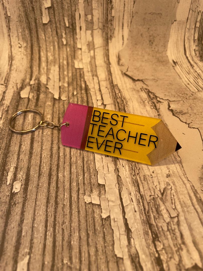 Teacher Pencil Keyring image 1