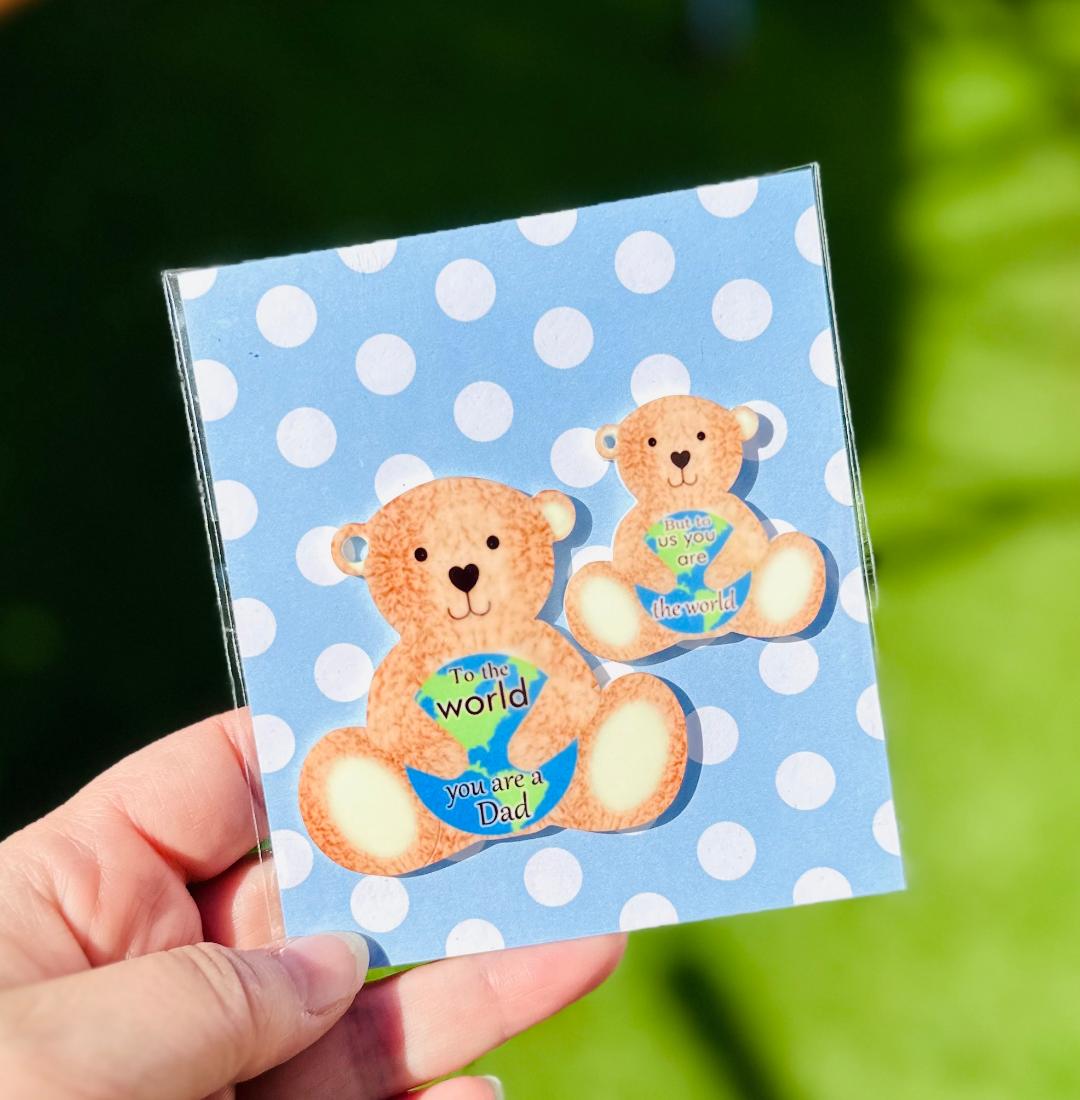 Dad You Are The World Keyring Bears image 2