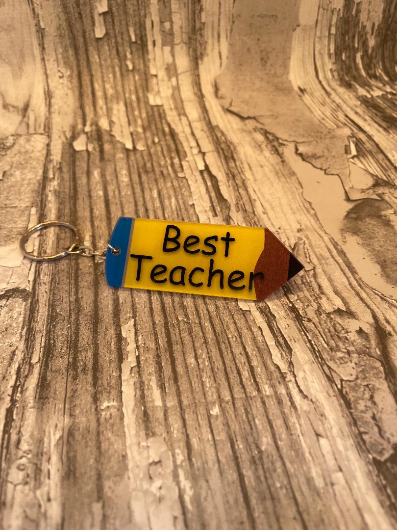 Teacher Pencil Keyring image 0