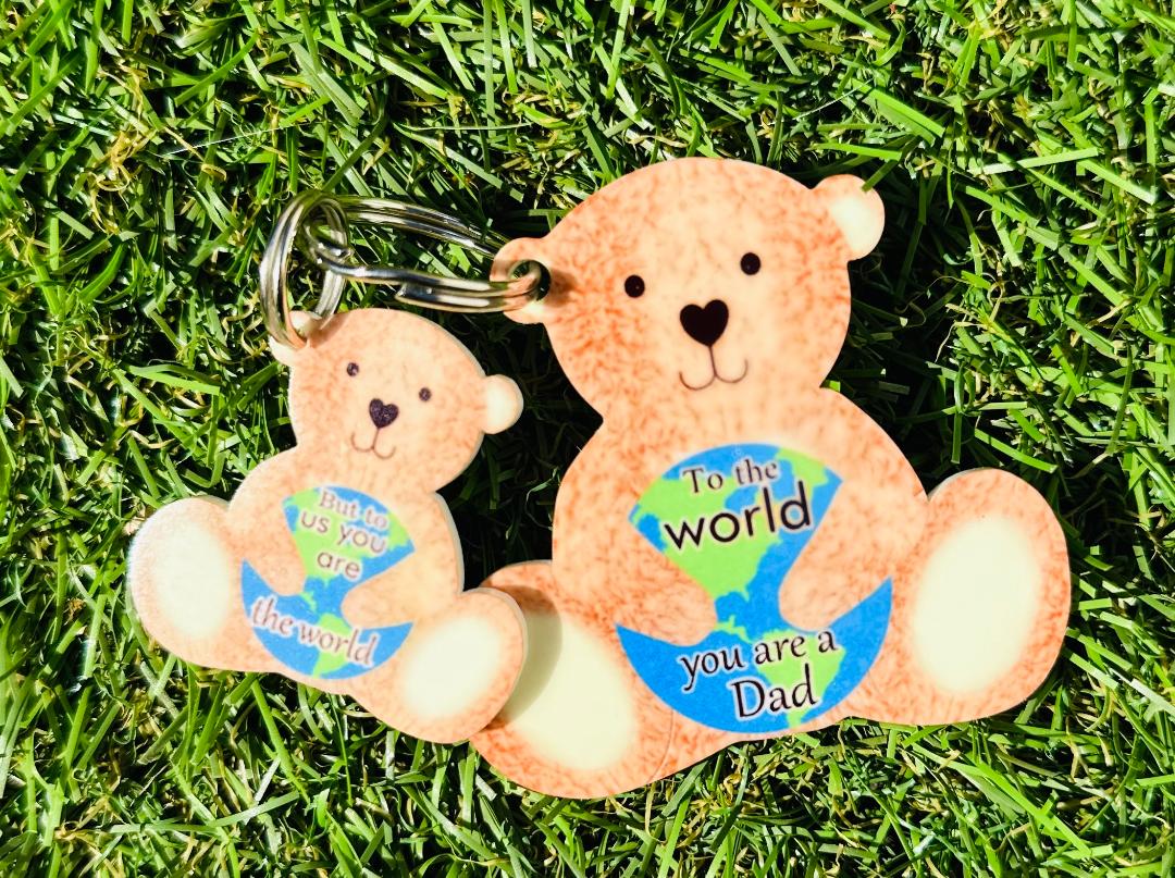 Dad You Are The World Keyring Bears image 1