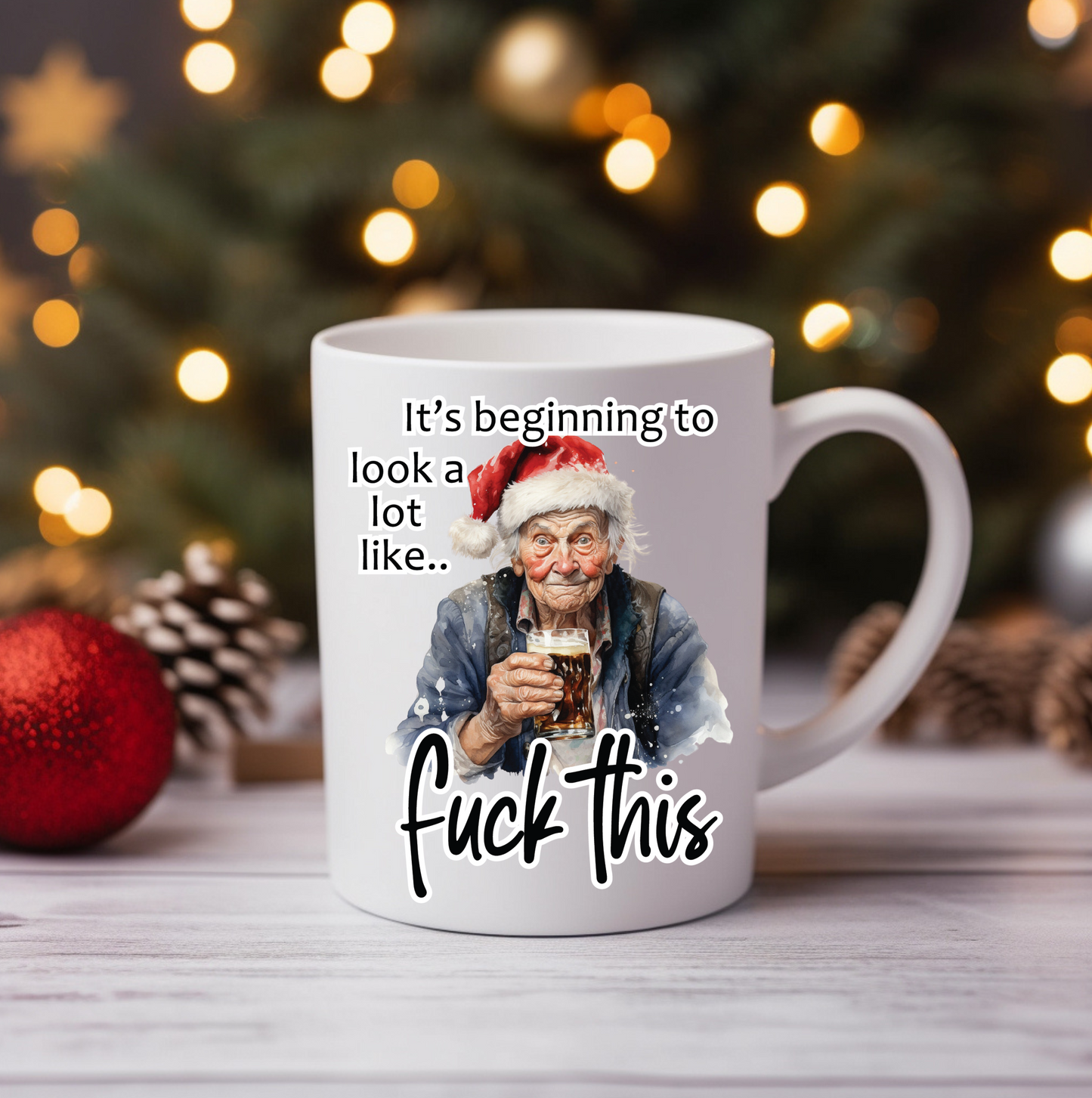 Rude Christmas Senior Mug image 2