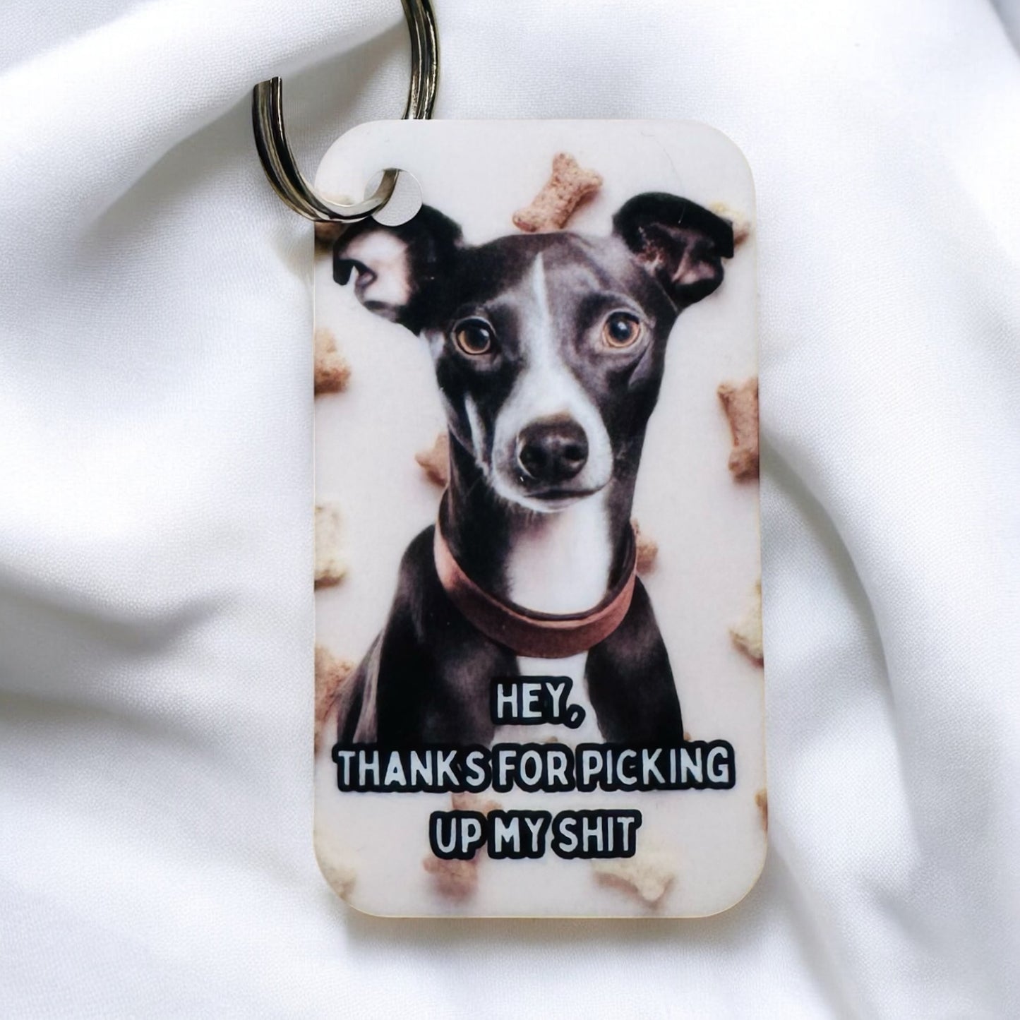 THANKS FOR PICKING UP MY S*** DOG KEYRING image 2
