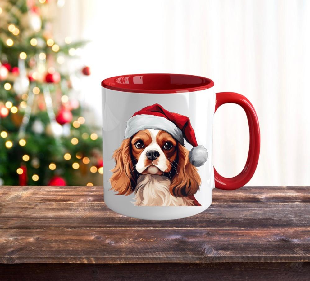 Dogs in Santa Hat Mugs image 0