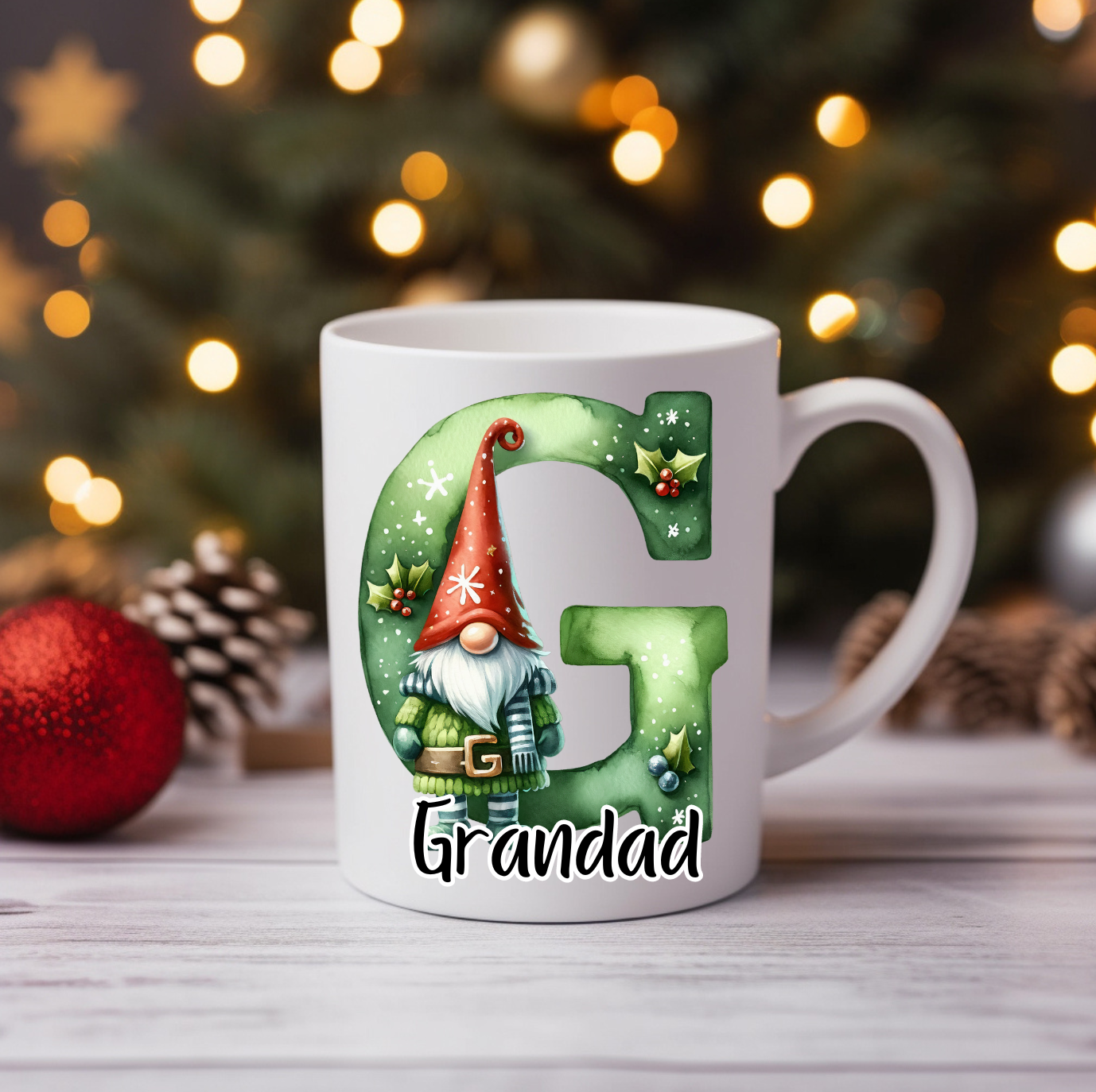 Personalised Gonk Christmas Mug image 2