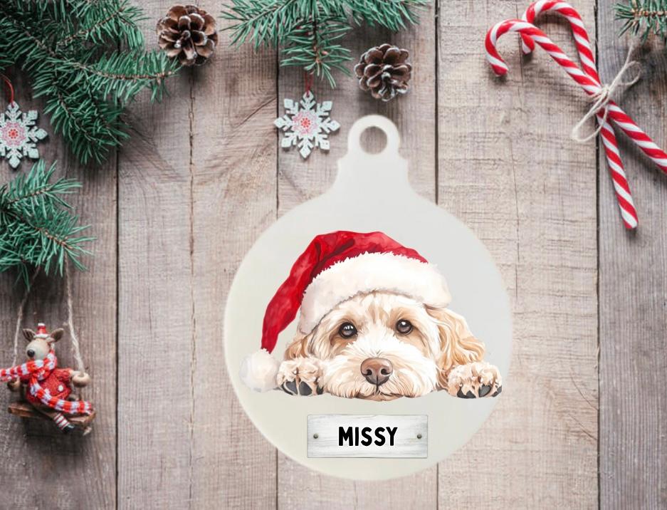 Personalised Dog Christmas Bauble