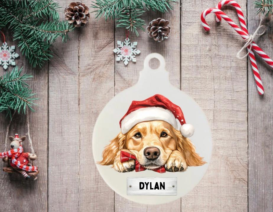 Personalised Dog Christmas Bauble