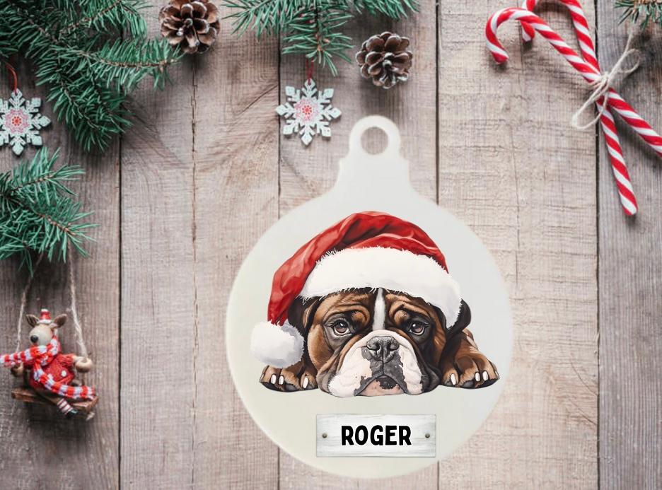 Personalised Dog Christmas Bauble