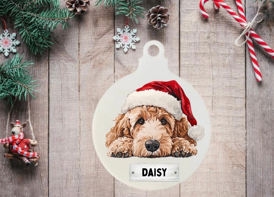 Personalised Dog Christmas Bauble