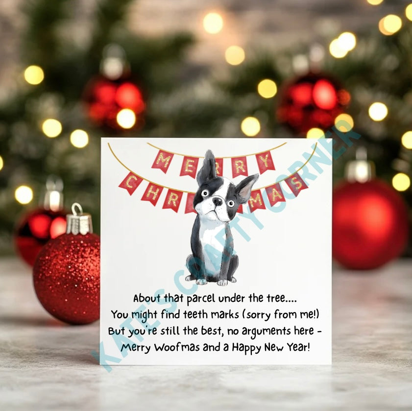 Mix and Match Dog Poem Christmas Card
