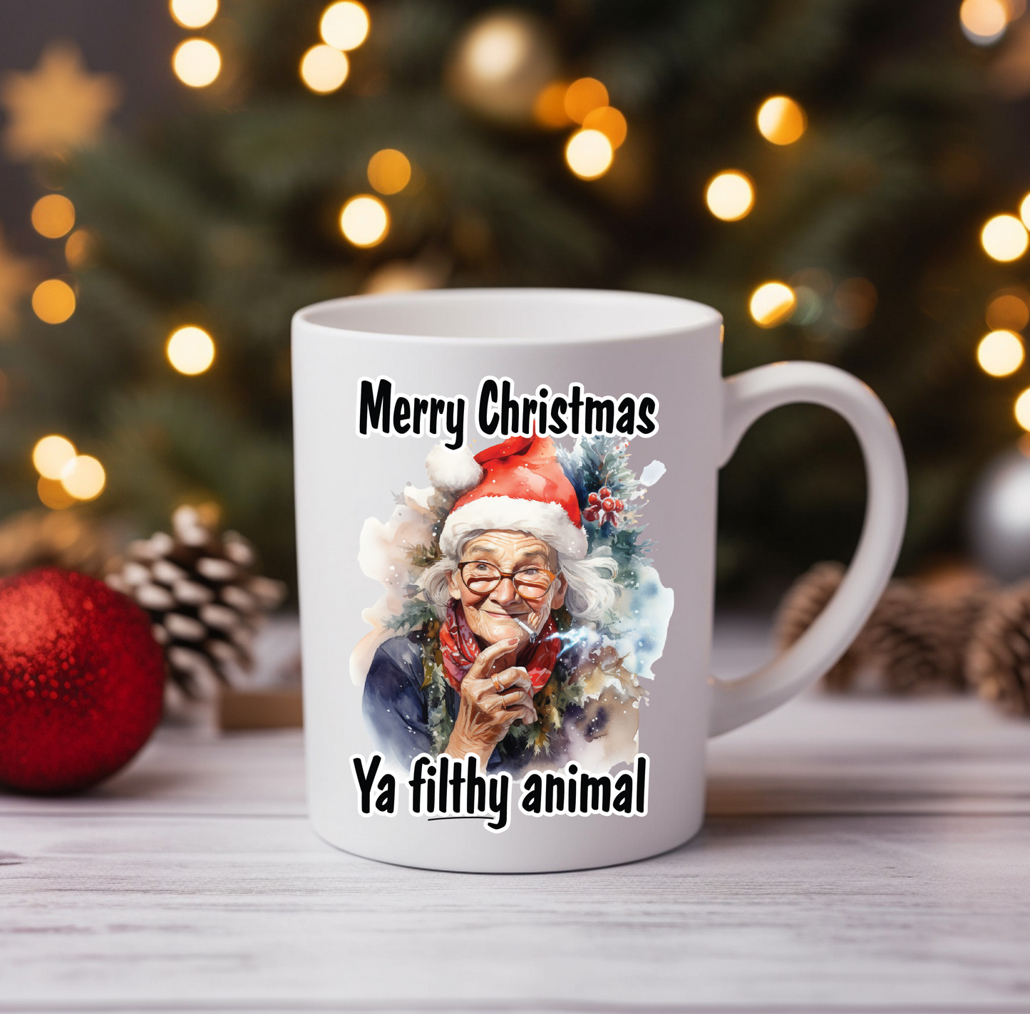 Rude Christmas Senior Mug image 0