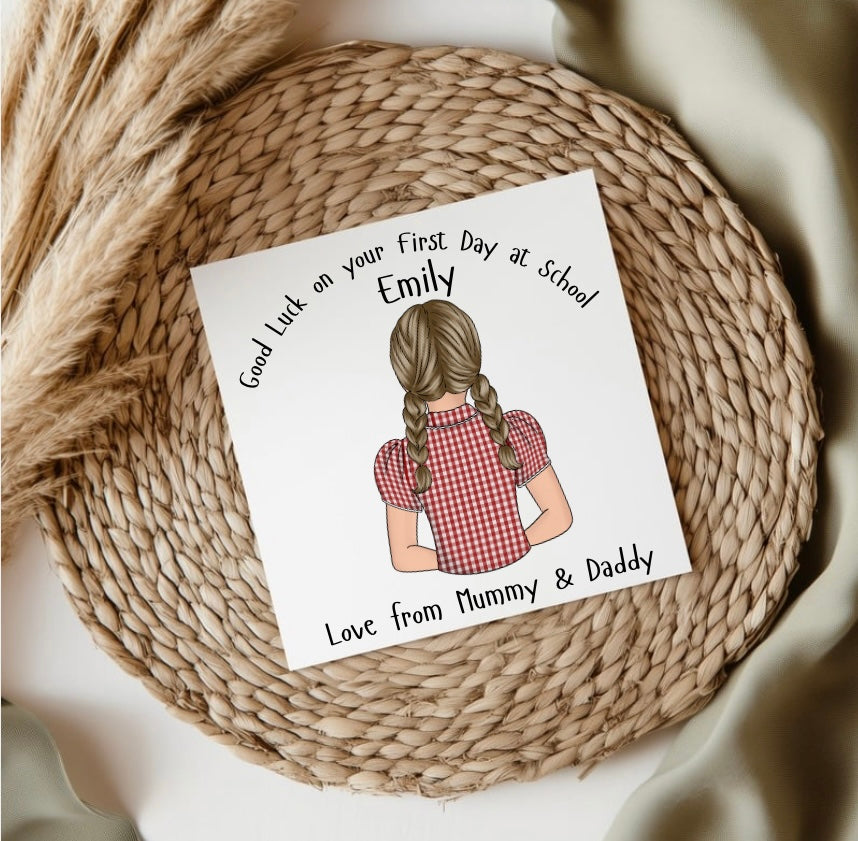 First Day At School Personalised School Children Card