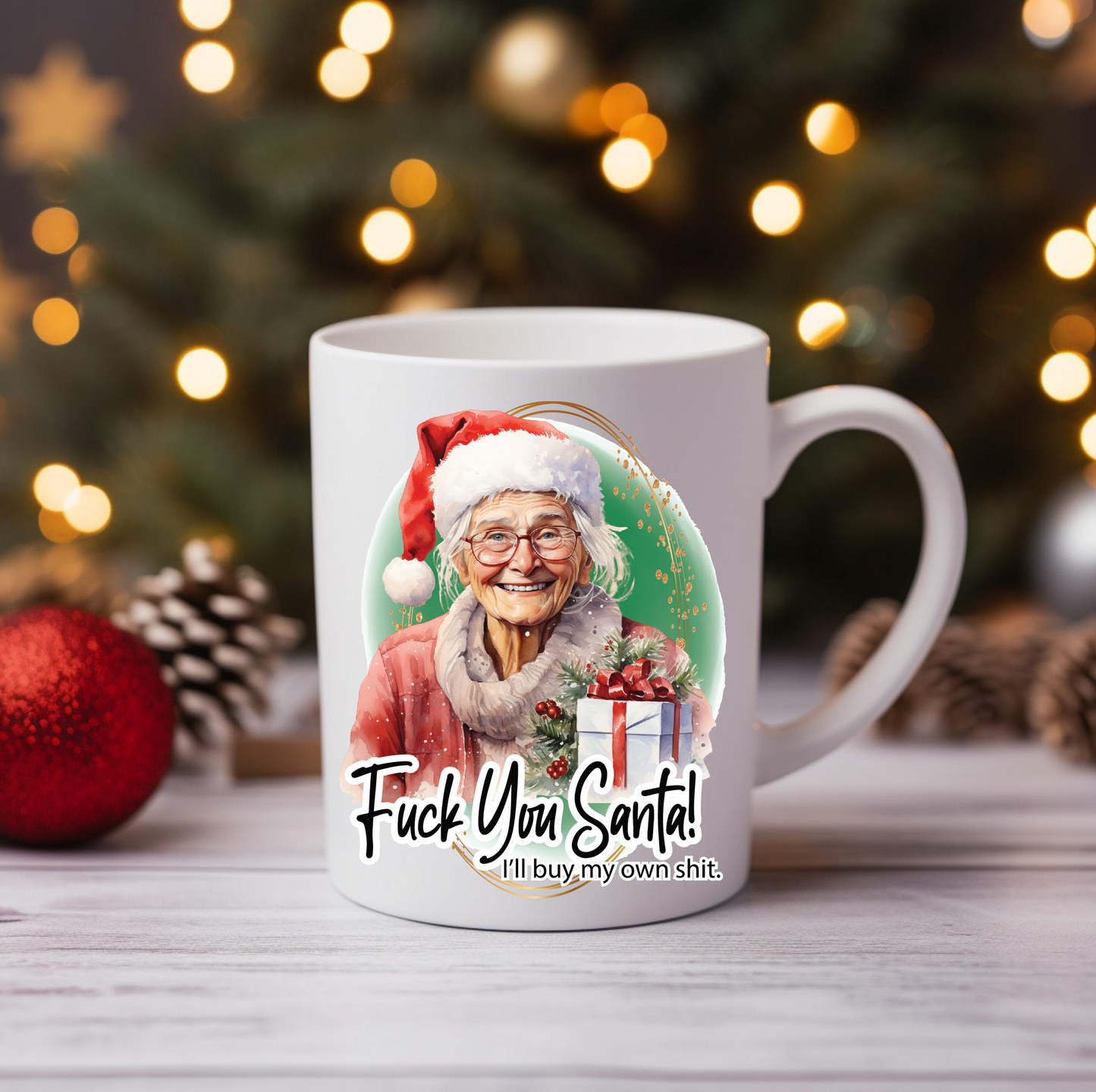 Rude Christmas Senior Mug image 1