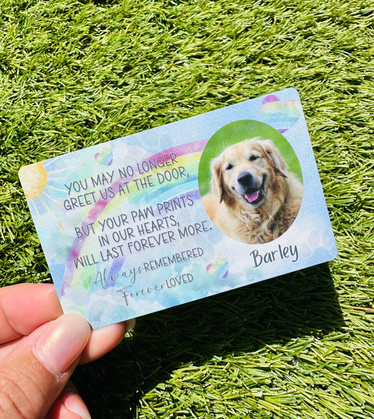 Personalised Pet Memorial Wallet Cards image 0
