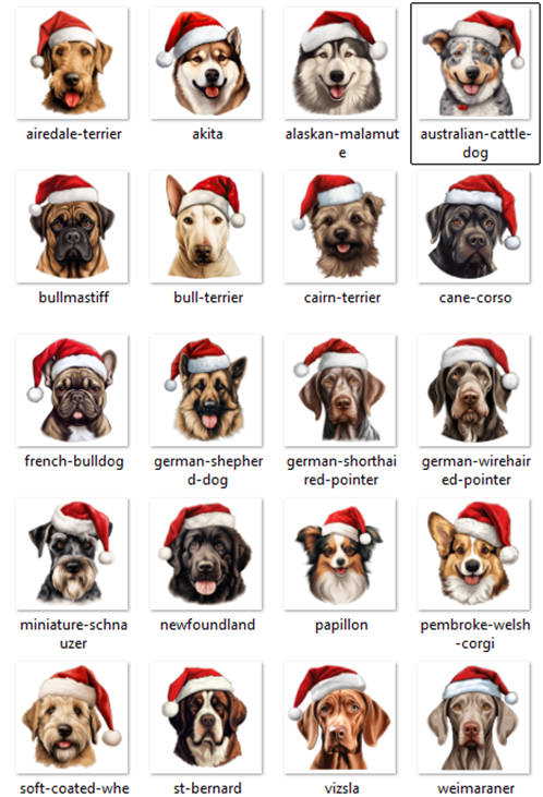 Christmas Dog Treat bag 10cm x 13cm image 1