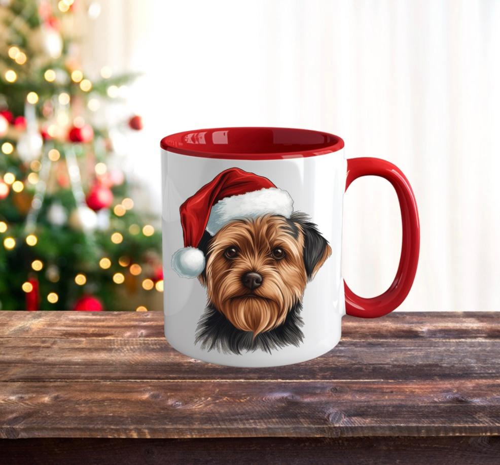 Dogs in Santa Hat Mugs image 1