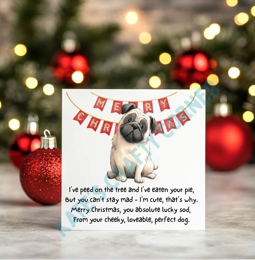 Mix and Match Dog Poem Christmas Card