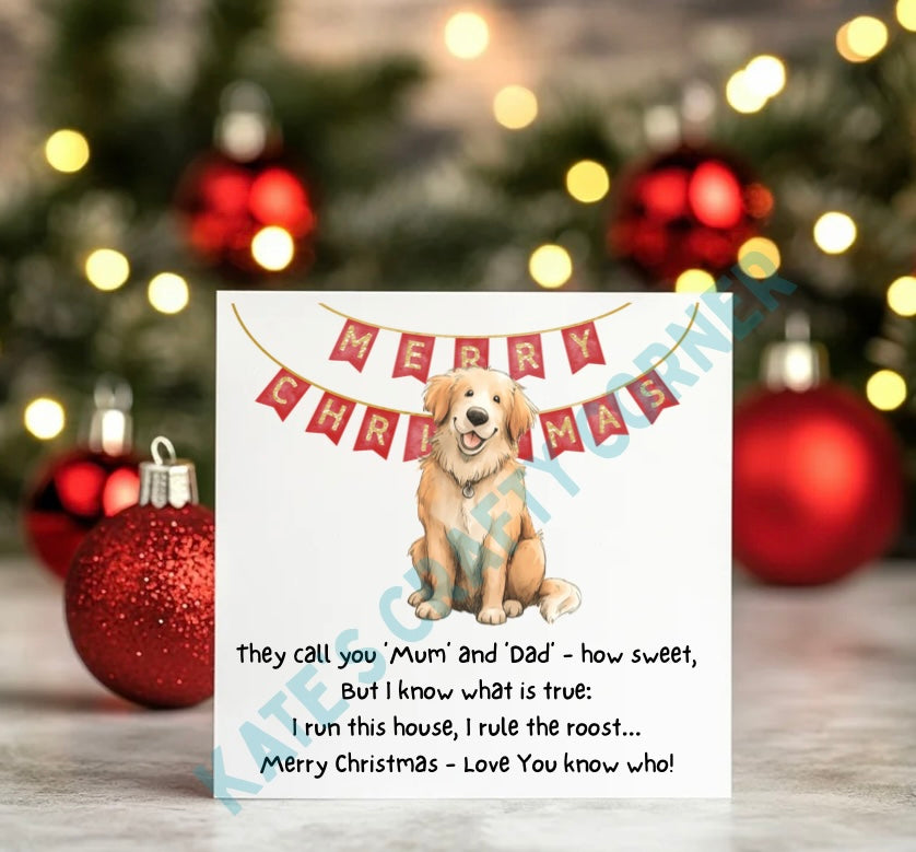 Mix and Match Dog Poem Christmas Card