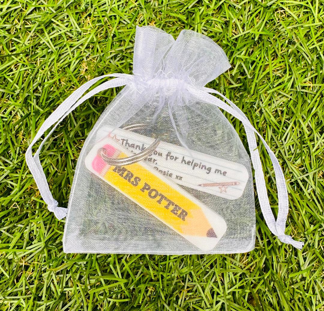 Personalised Teacher Pencil Fob Keyring image 6