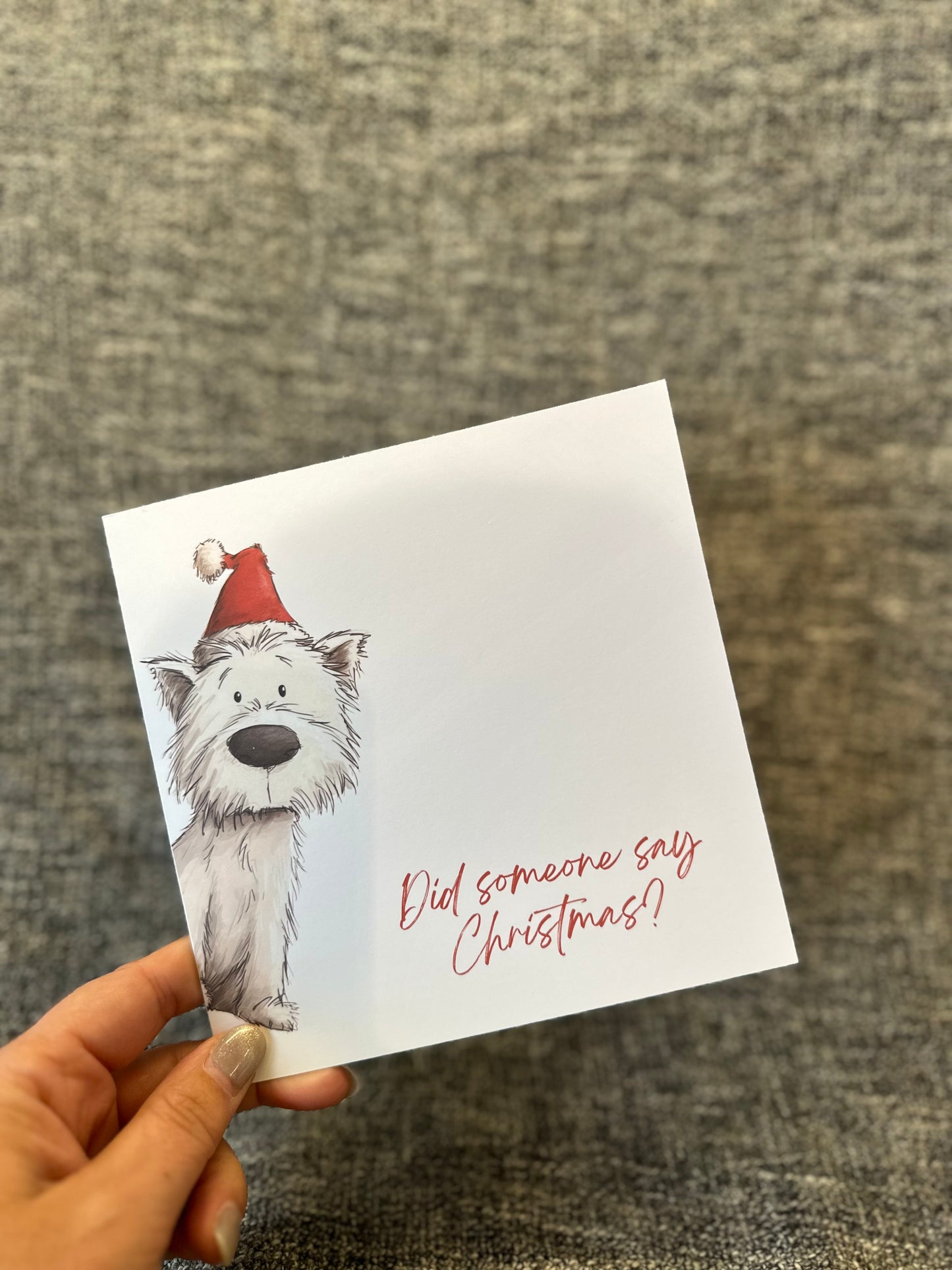 Peeping Dogs Christmas Card