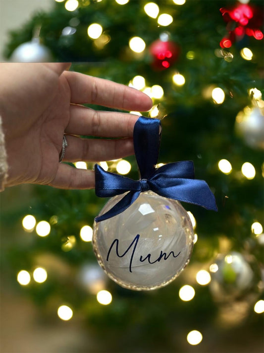 Feather filled Personalised Bauble image 0