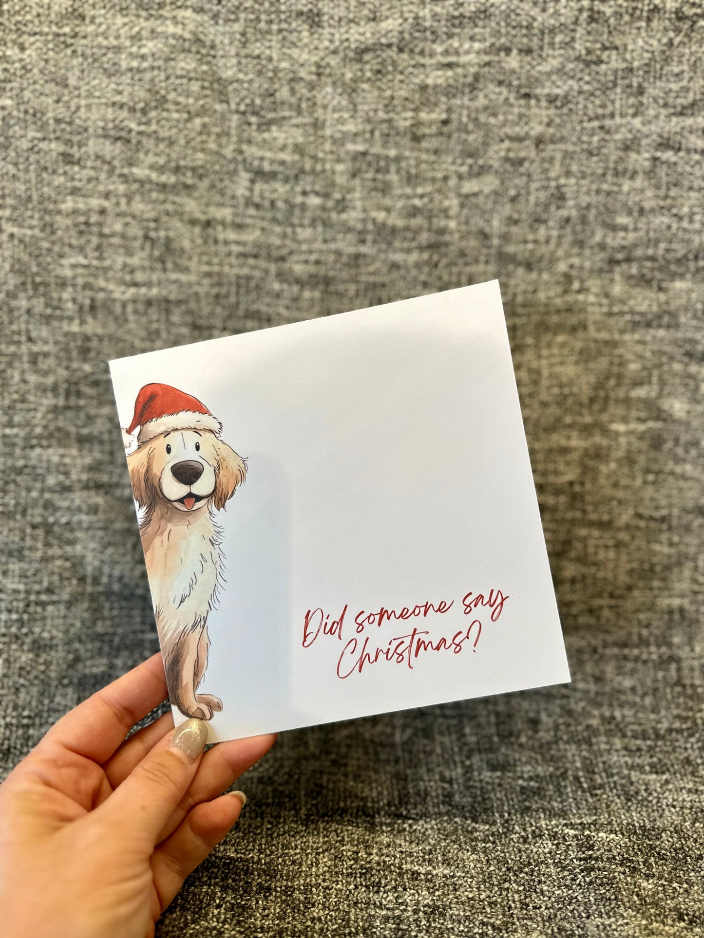 Peeping Dogs Christmas Card