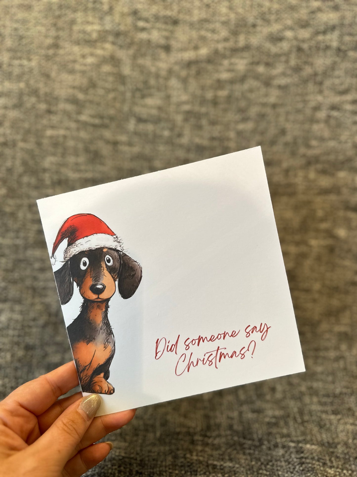 Peeping Dogs Christmas Card