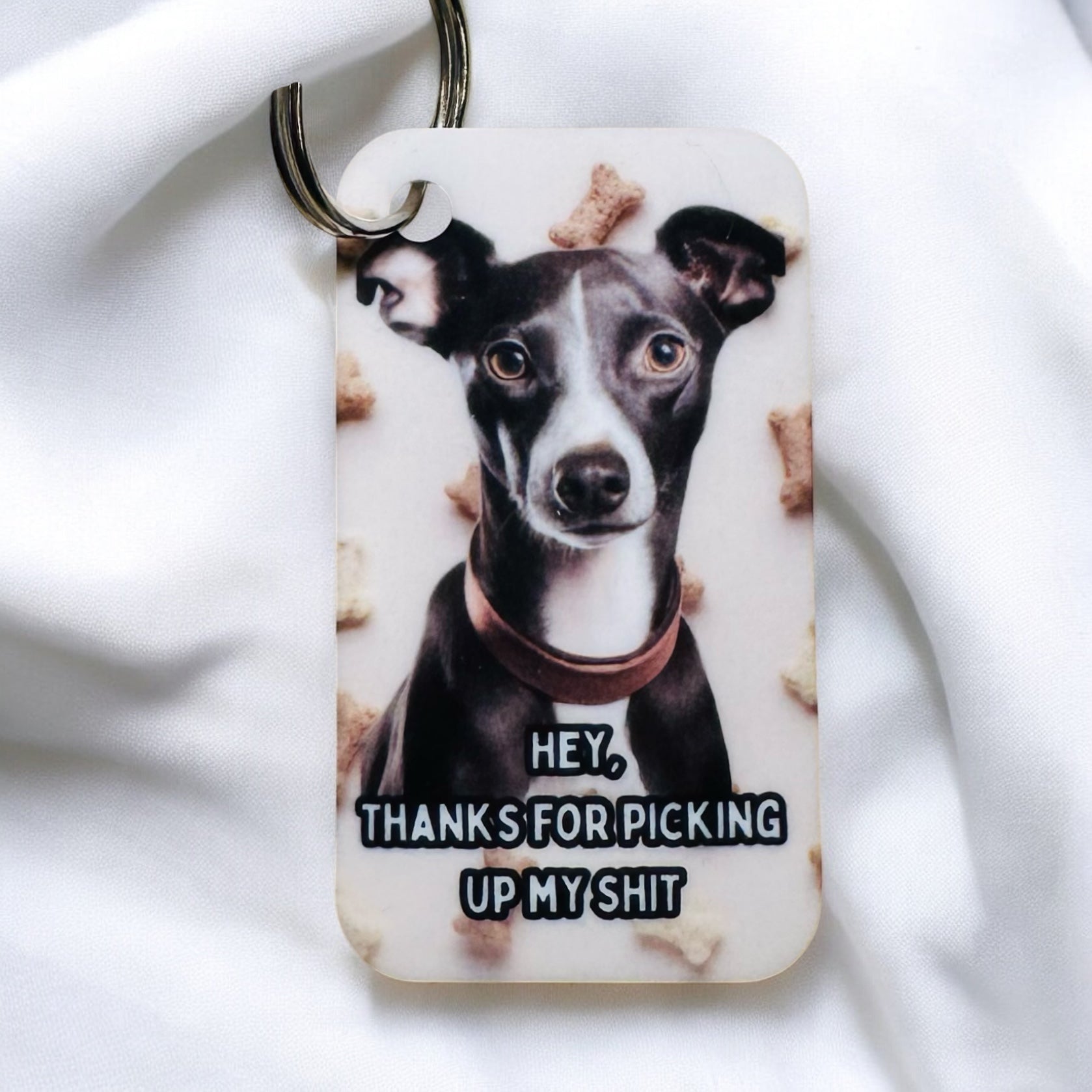 THANKS FOR PICKING UP MY S*** DOG KEYRING image 2