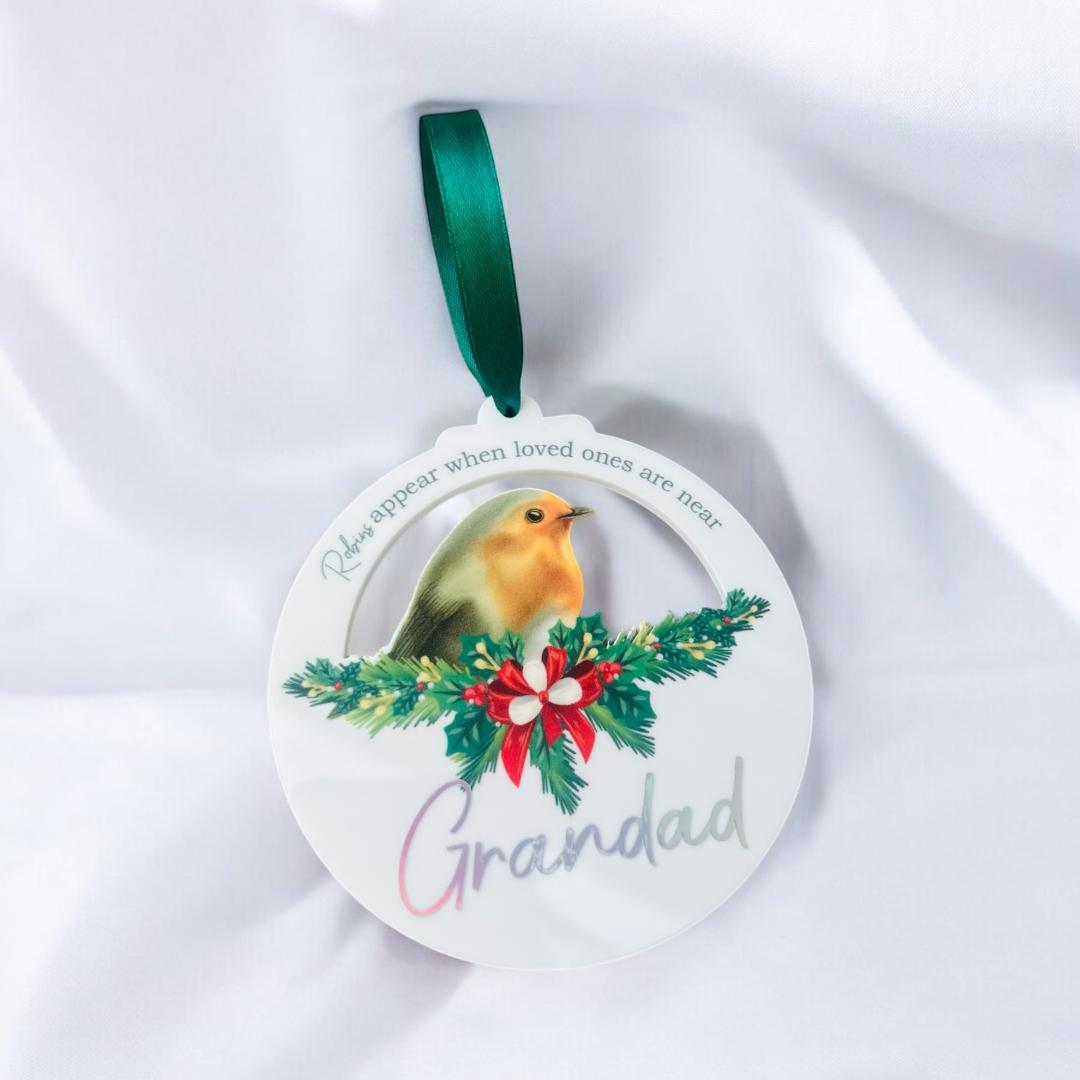 Robins Appear UV Printed Bauble image 0
