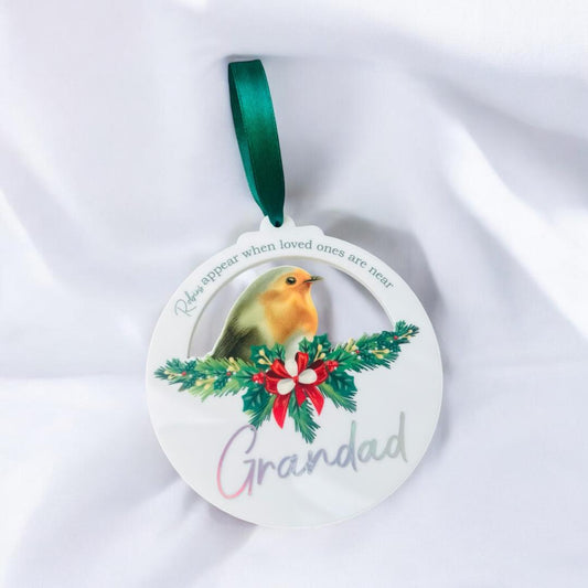 Robins Appear UV Printed Bauble image 0