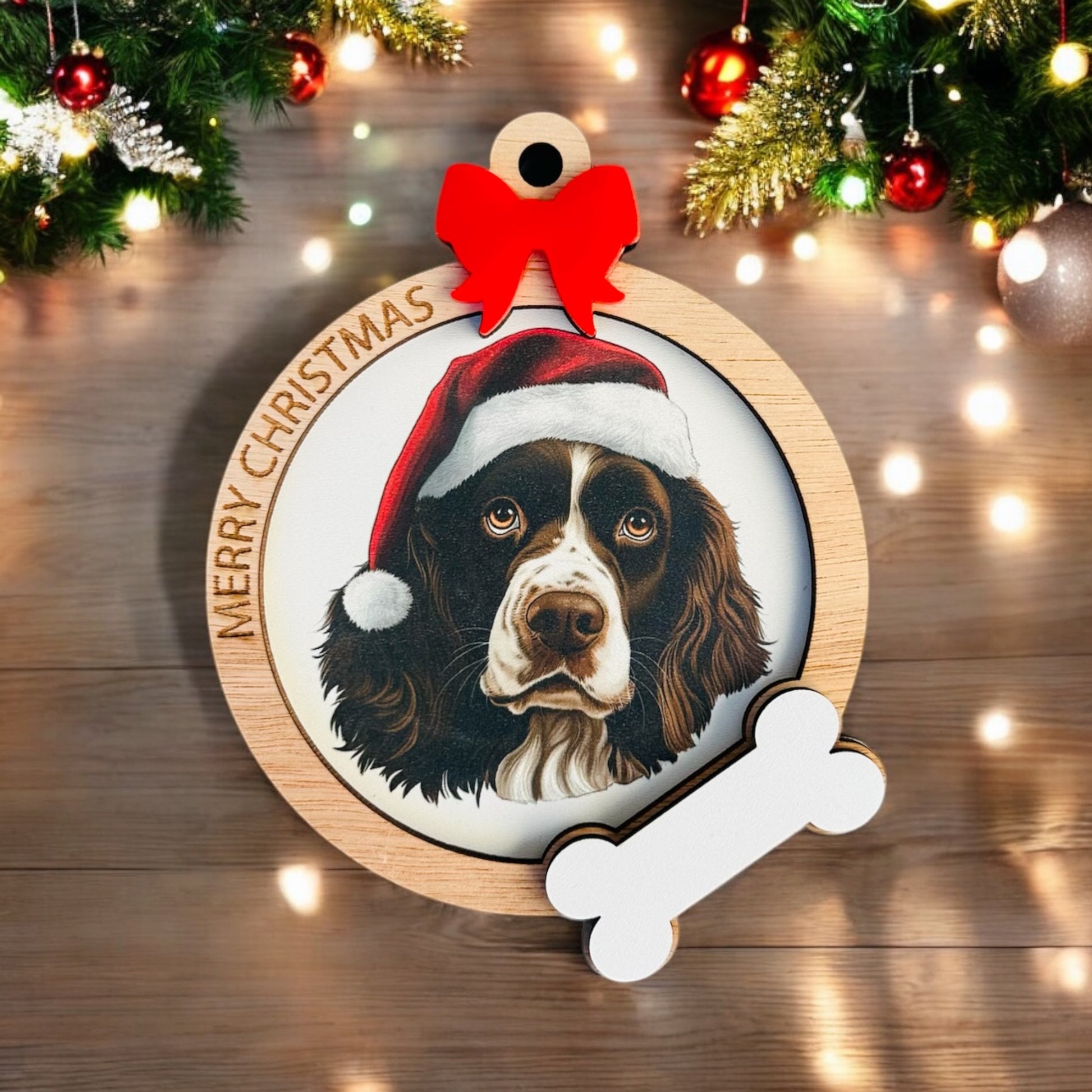 Wooden Dog Baubles image 5