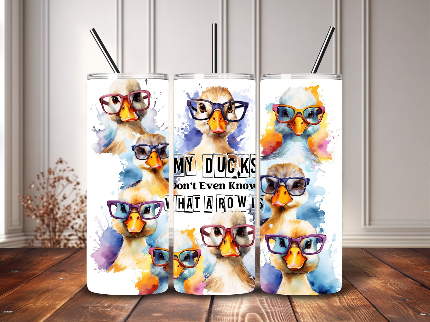 20oz  Animal Tumblers with metal straw image 0