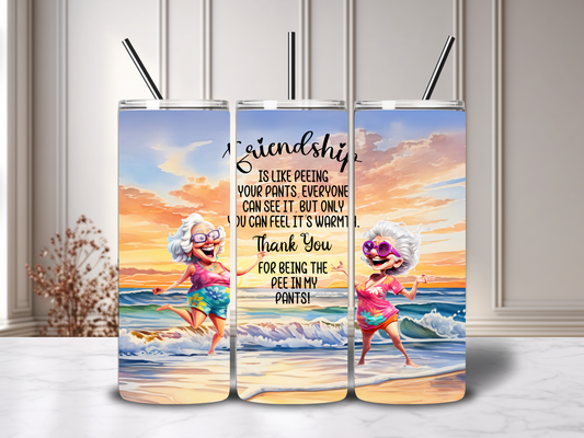 20oz 'Senior Moment' Tumblers with metal straw image 0