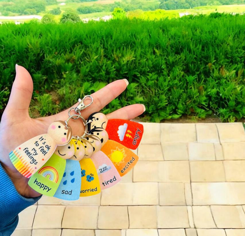 Feelings Peg Doll Keyring image 0