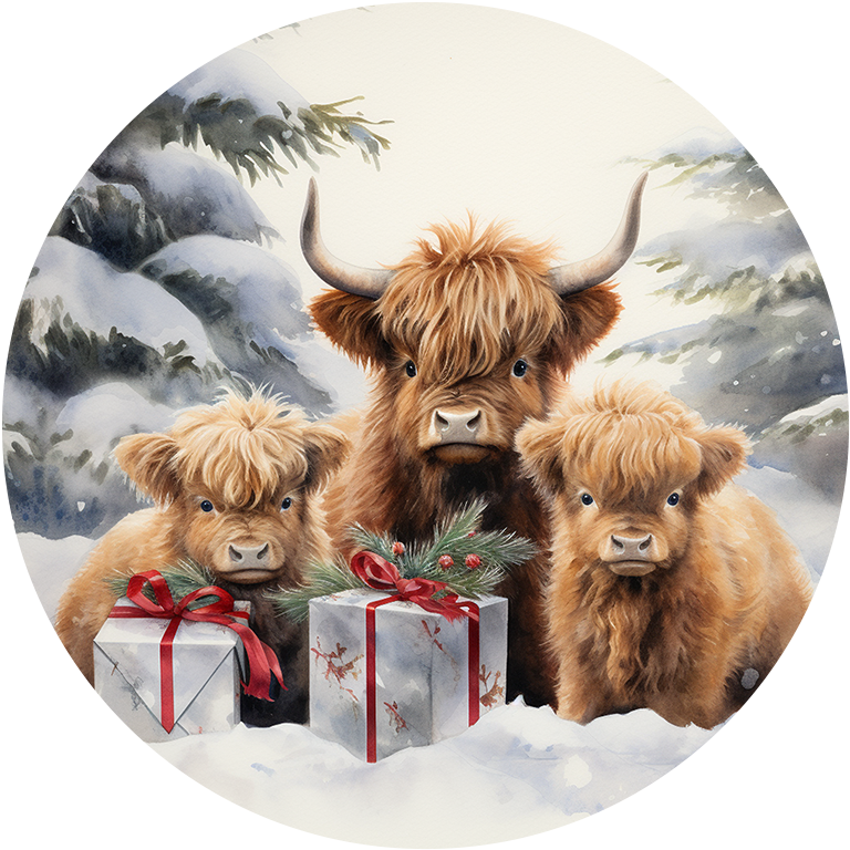 Highland Cow Chocolate Tub Toppers image 4