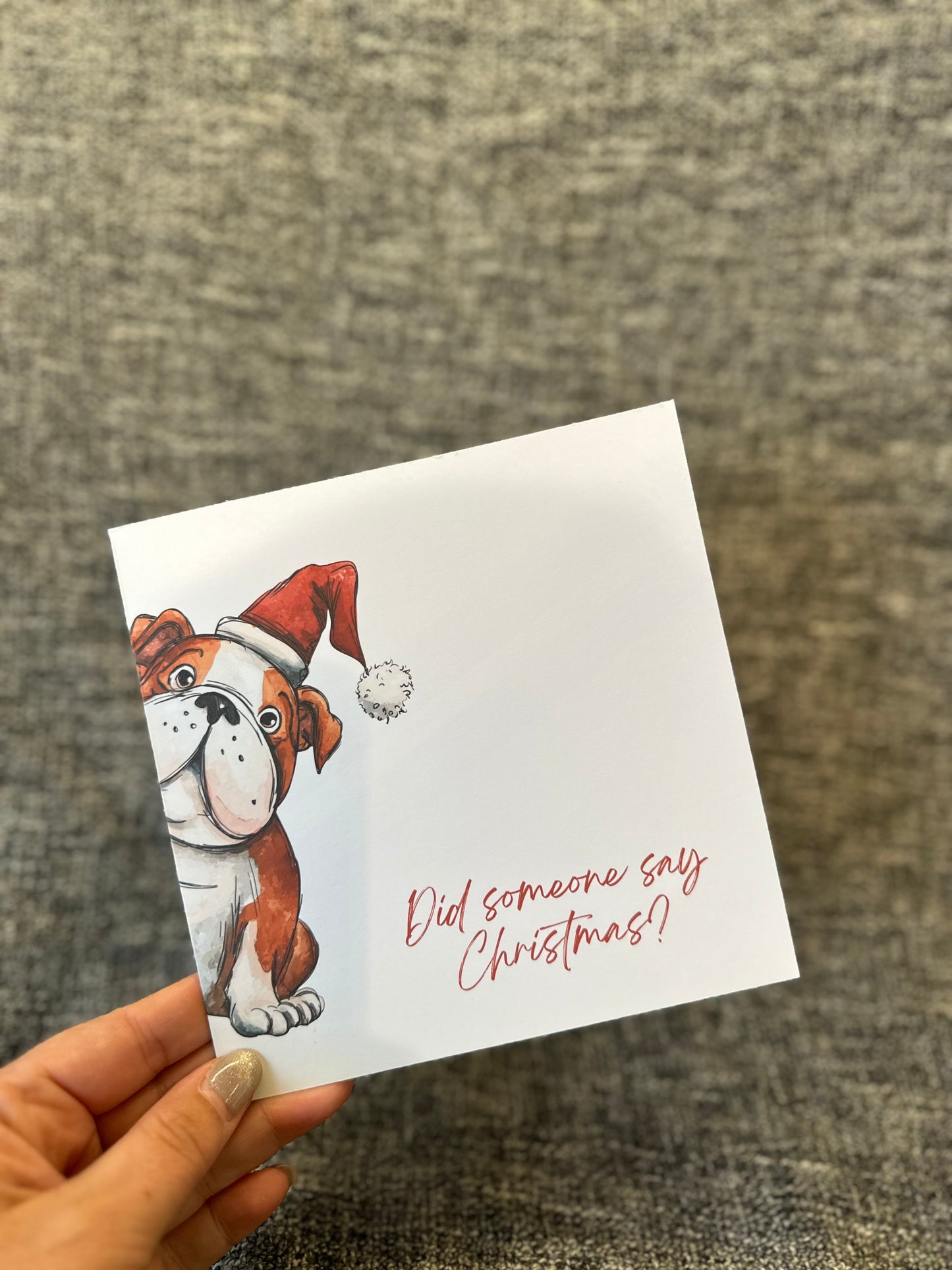 Peeping Dogs Christmas Card