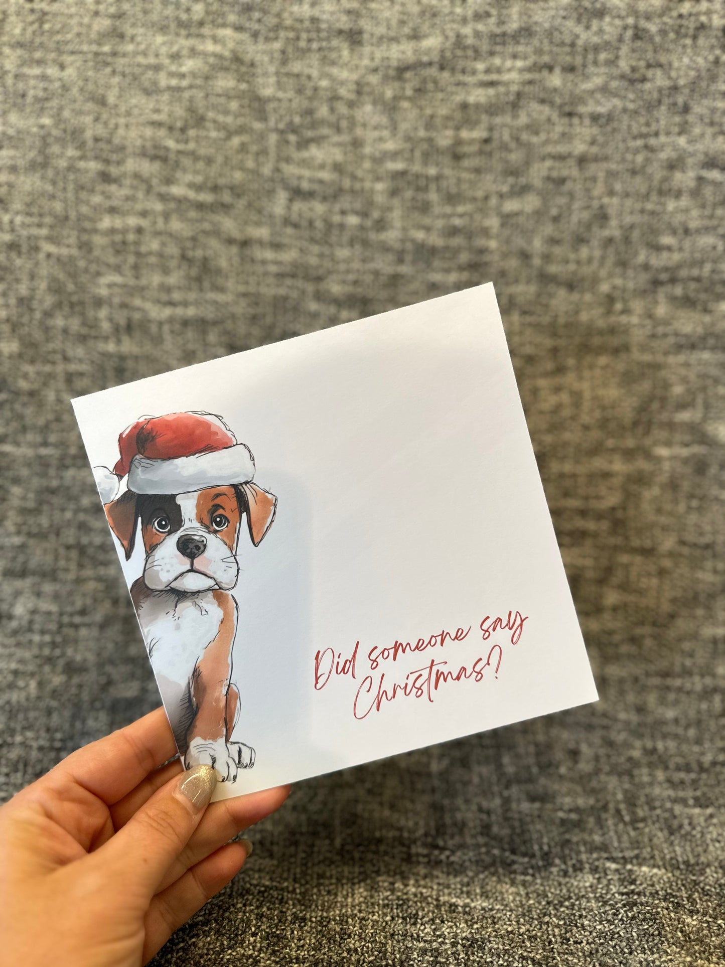 Peeping Dogs Christmas Card
