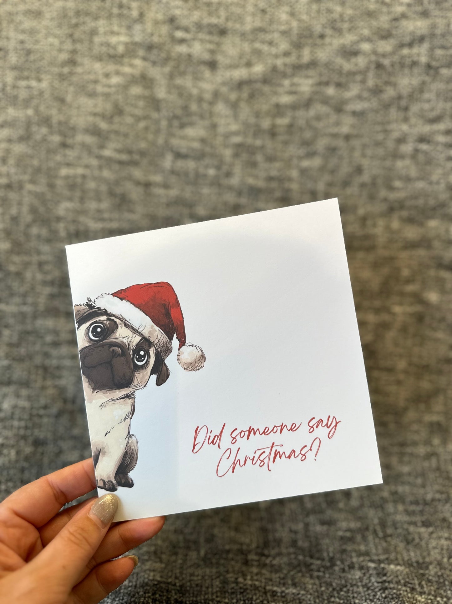 Peeping Dogs Christmas Card