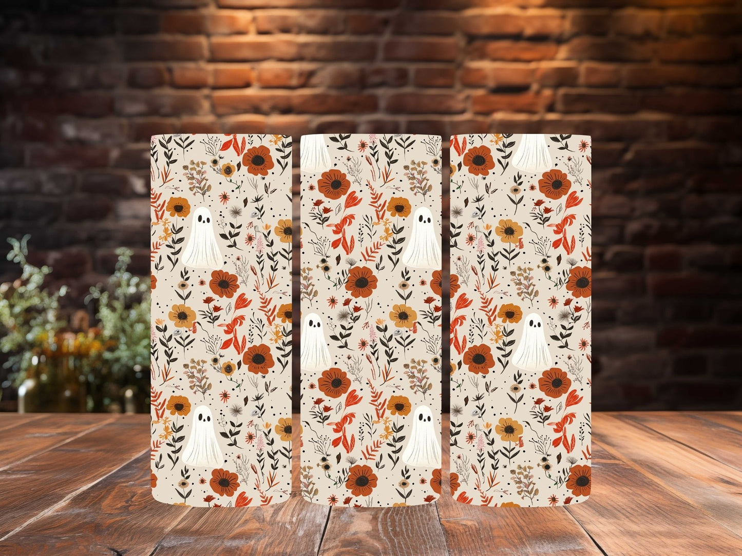 20oz Tumblers with metal Straw - Halloween & Autumn