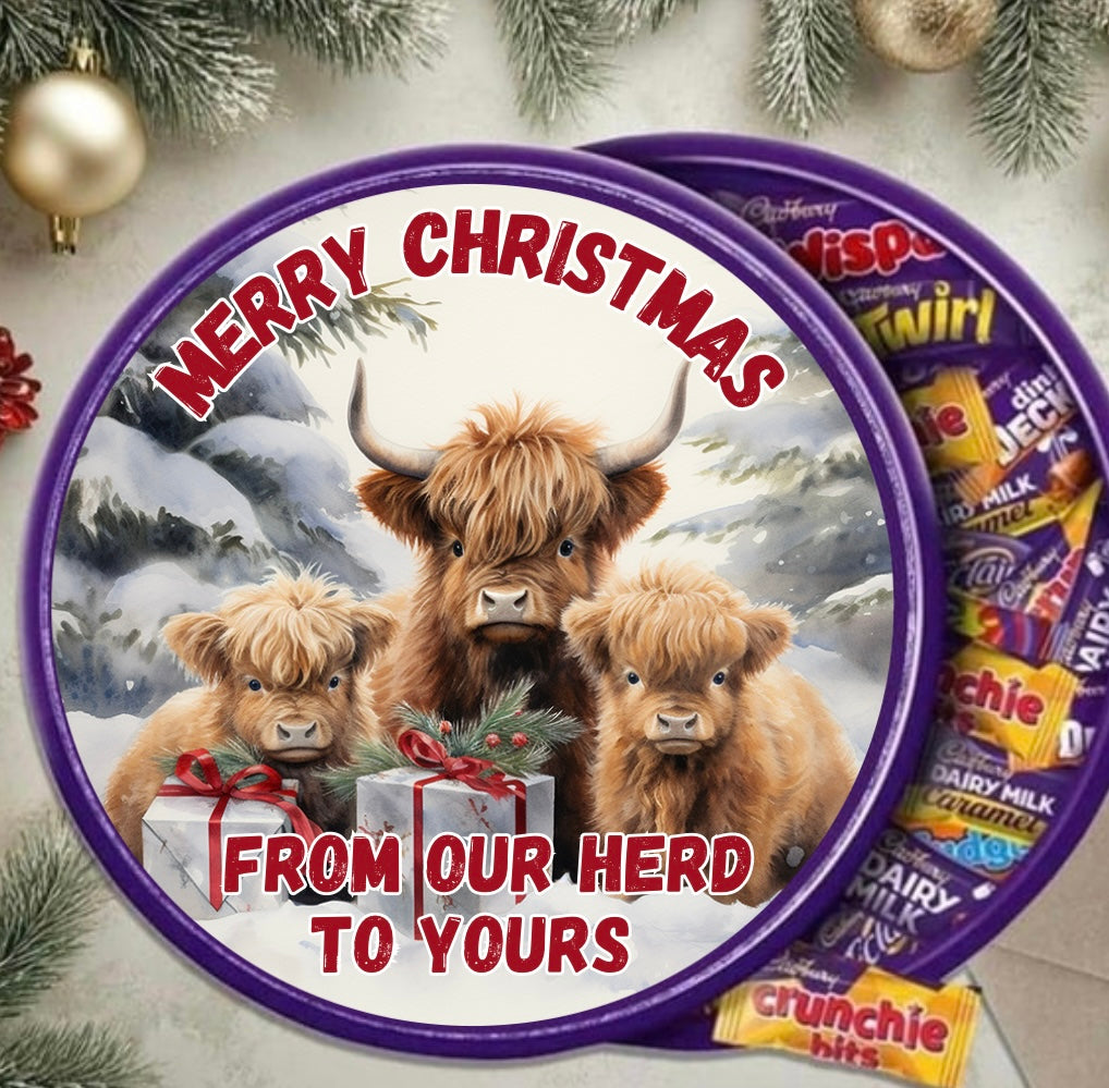 Highland Cow Chocolate Tub Toppers image 1