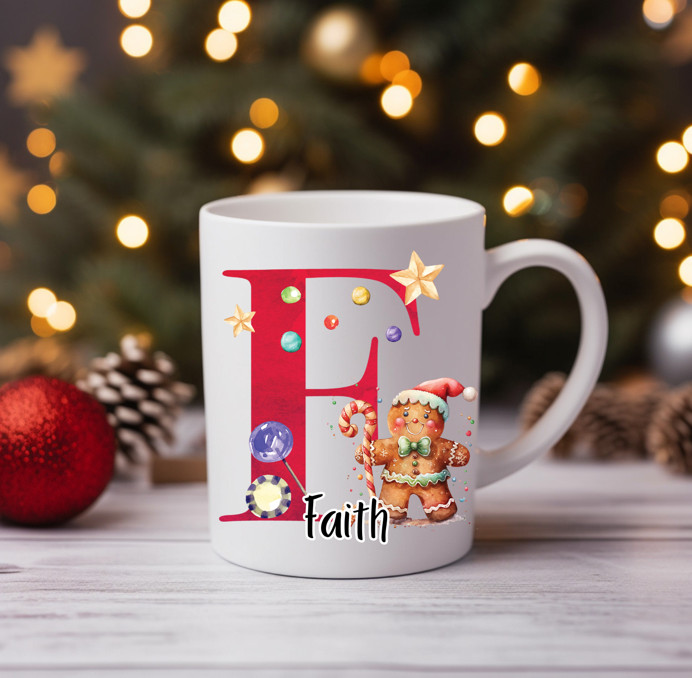 Personalised Gingerbread Mug image 2