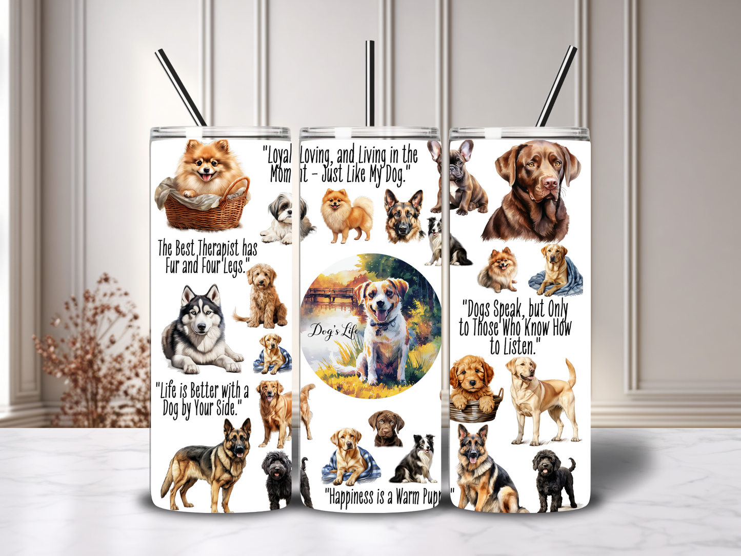 20oz  Animal Tumblers with metal straw image 7