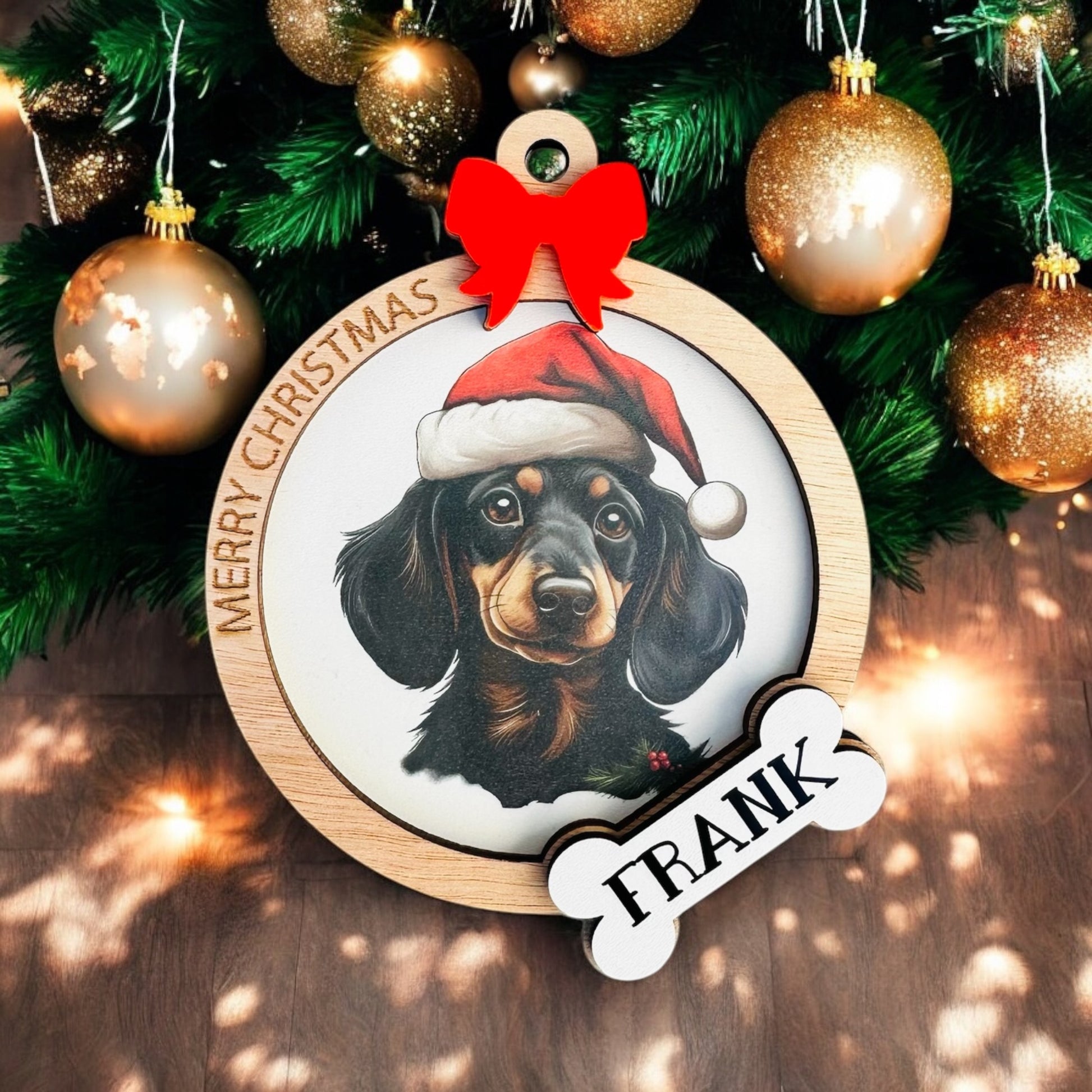 Wooden Dog Baubles image 0
