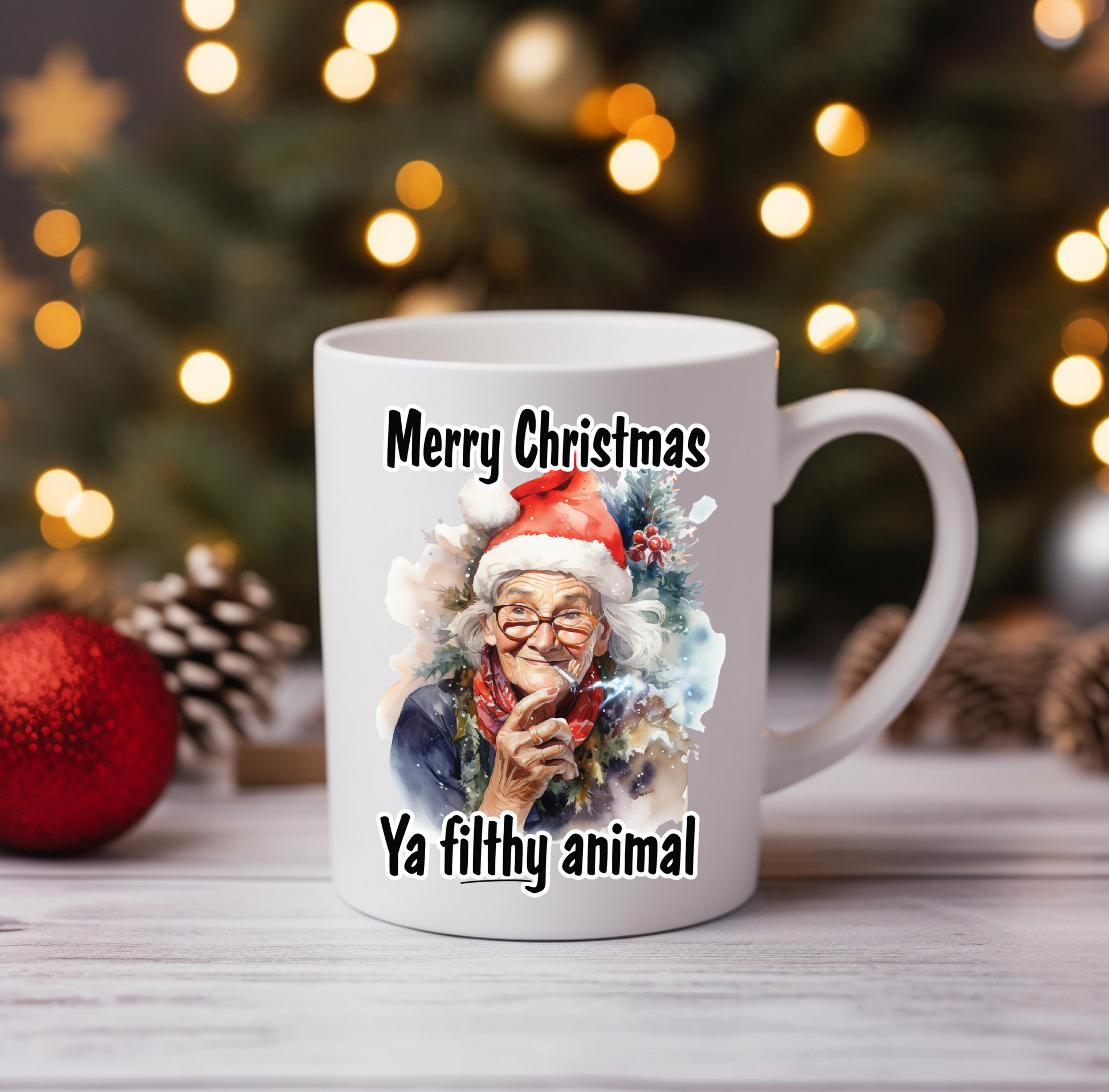 Rude Christmas Senior Mug image 0