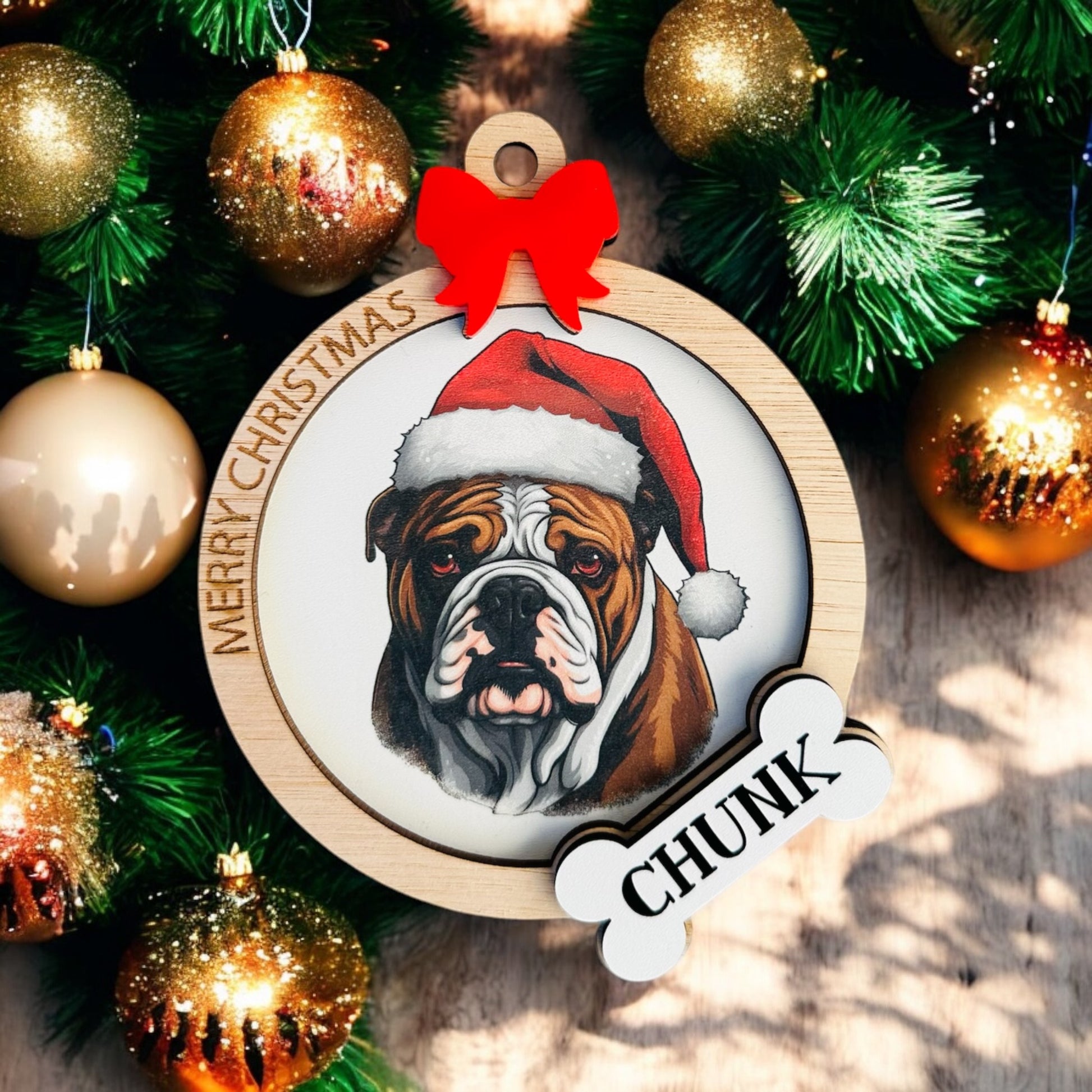 Wooden Dog Baubles image 2