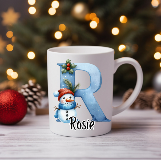 Personalised Snowman Christmas Mugs image 0