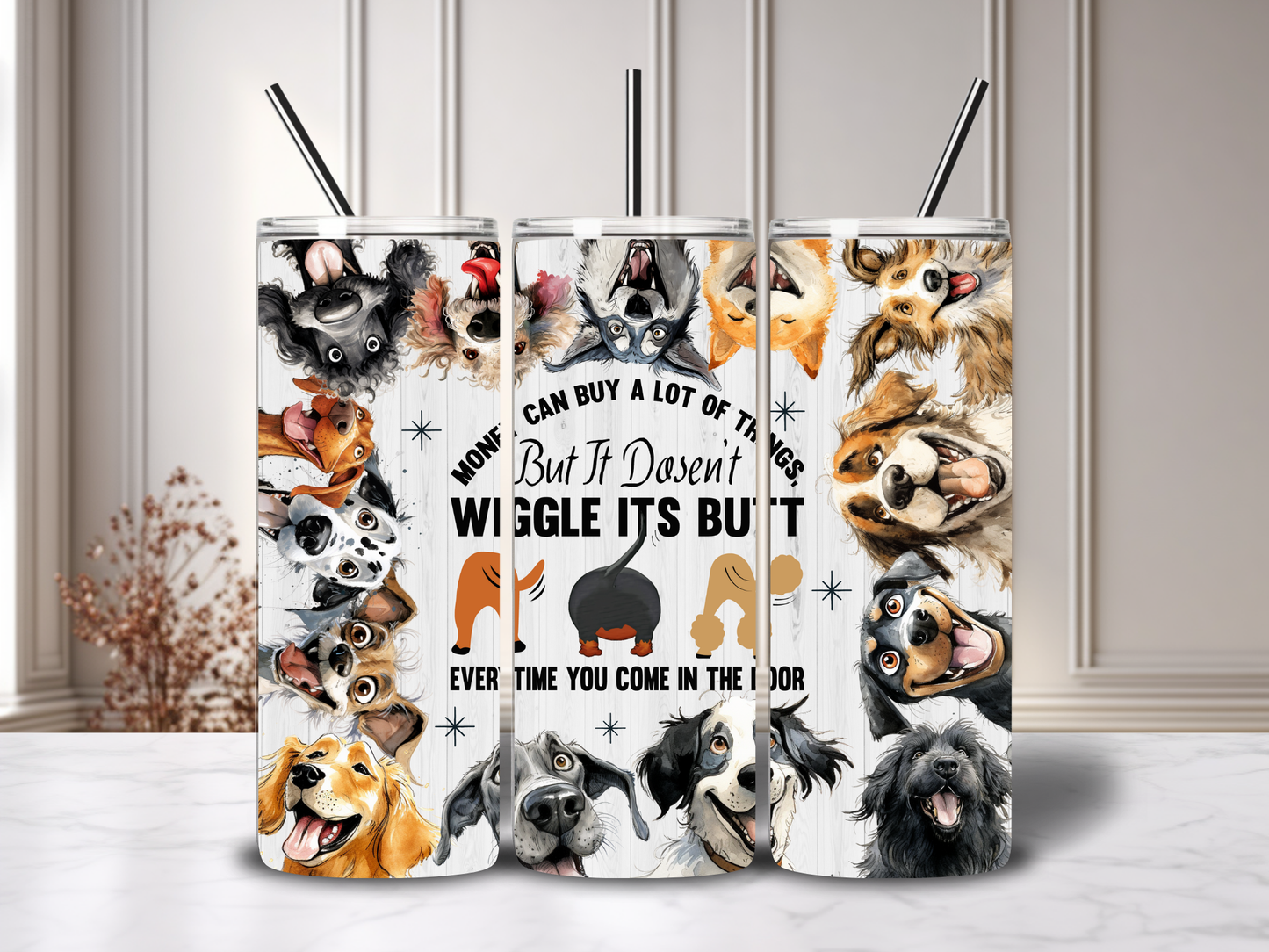 20oz  Animal Tumblers with metal straw image 6