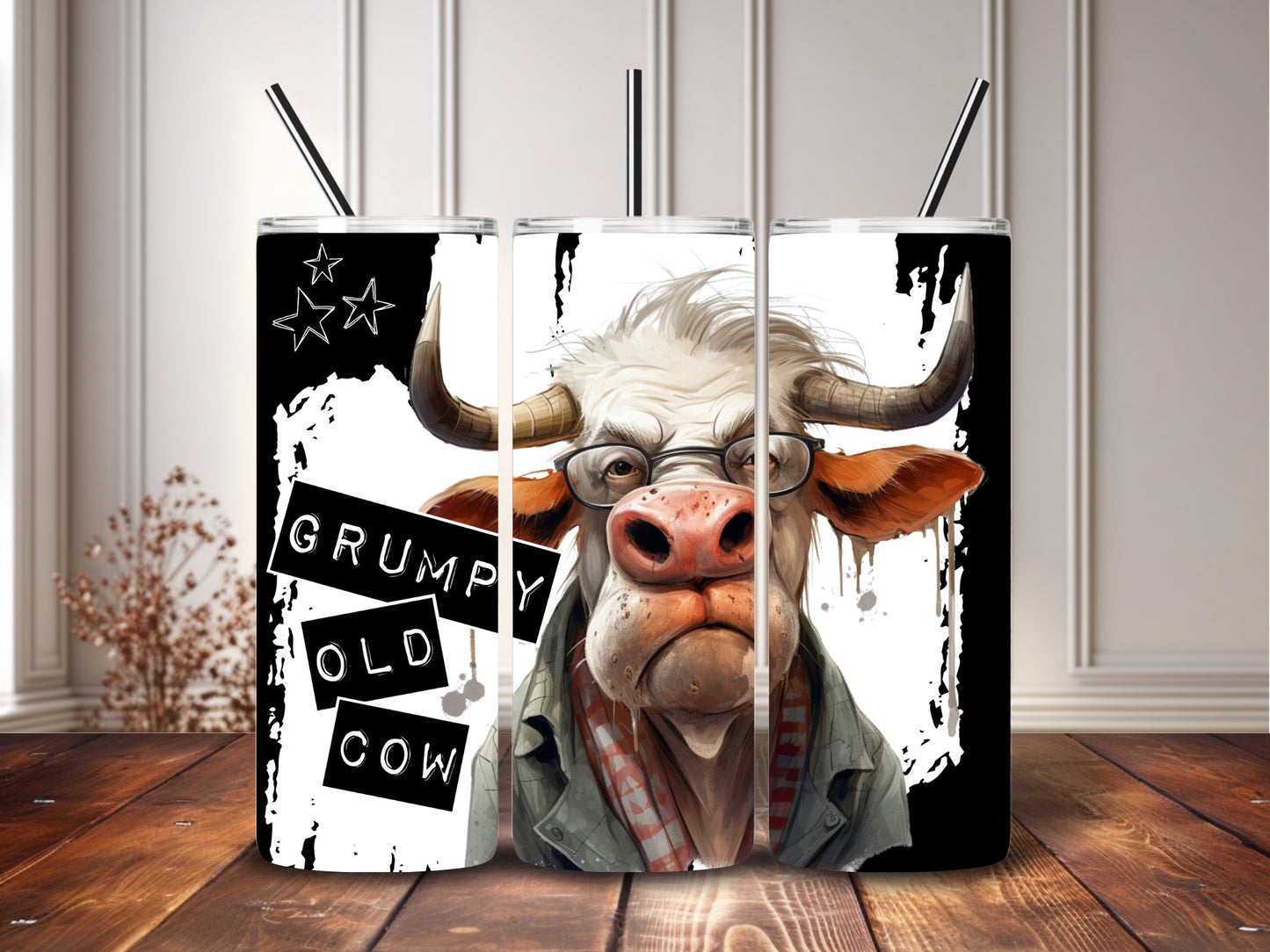 20oz  Animal Tumblers with metal straw image 1